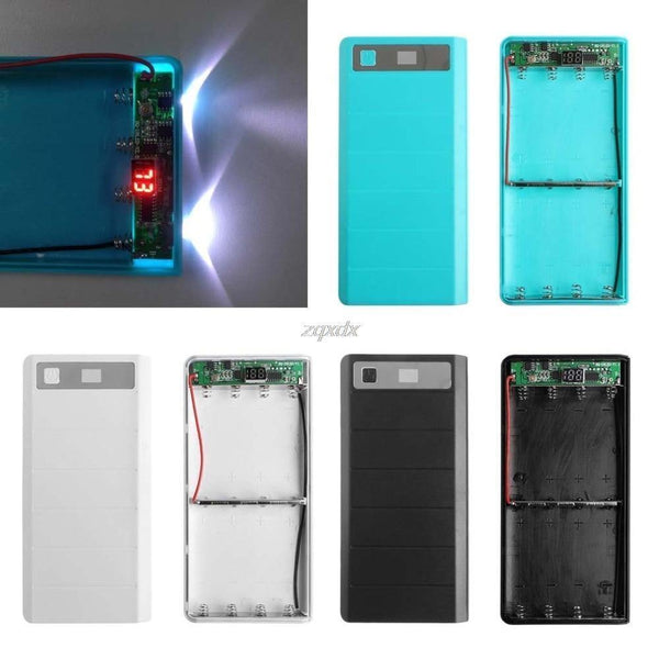Planet Gates Type C Input 2 USB 8x 18650 Battery DIY Holder LED Display Power Bank Case Box  1M Z07 Drop ship