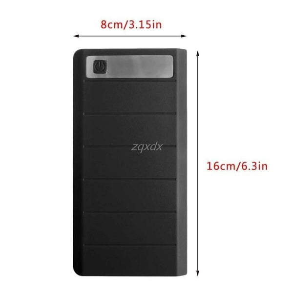 Planet Gates Type C Input 2 USB 8x 18650 Battery DIY Holder LED Display Power Bank Case Box  1M Z07 Drop ship