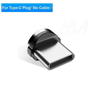 Planet Gates Type-C Plug No Cable / 1m H&A Magnetic USB Cable Fast Micro USB Cable Magnetic Type C Charger Data Cable for Samsung Xiaomi Huawei Mobile Phone USB Cable