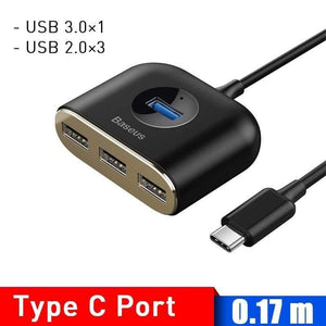 Baseus USB HUB USB 3.0 HUB Type C HUB to USB 3.0 for MacBook Pro Air 2020 USB 2.0 HUB LED USB Splitter for Huawei Notebook HUB