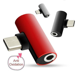 Planet Gates Type C To 3.5MM Adapter Mobile Phone Earphone Audio Adpater For Xiaomi For Android USB-C Headphones Splitter Converter Adapters