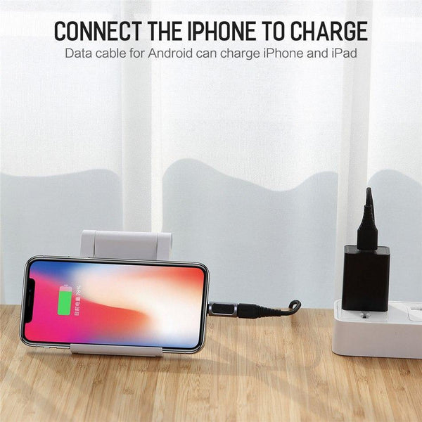 Planet Gates Type-c to Lighting ROCK Phone Adapter Type-c Micro to Charging for iPhone 6 7 8 X Charger Adapter 2.4A Fast Charging Cable Adapter for iPad iPod