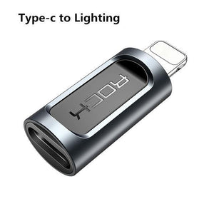 Planet Gates Type-c to Lighting ROCK Phone Adapter Type-c Micro to Charging for iPhone 6 7 8 X Charger Adapter 2.4A Fast Charging Cable Adapter for iPad iPod