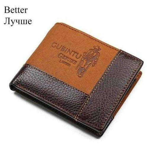 Planet Gates Type2 better GUBINTU Genuine Leather Men Wallets Coin Pocket Zipper Real Men's Leather Wallet with Coin High Quality Male Purse cartera