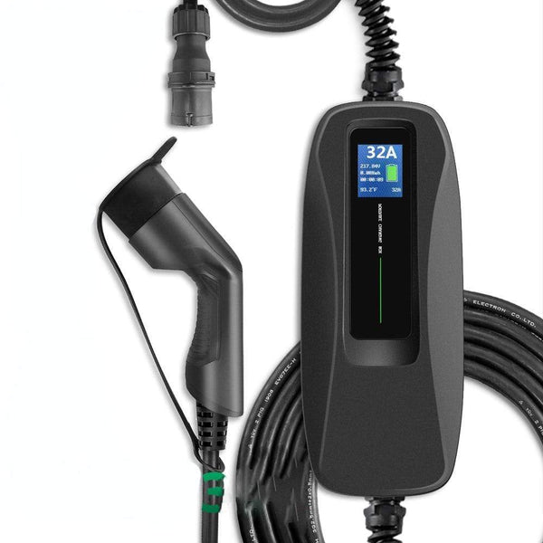 Planet Gates Type2 EV Charger Level 16/24/32A Portable Electric Vehicle  CEE Plug 220V-240V  EVSE Car Charging Cable IEC 62196-2 6M