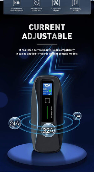 Planet Gates Type2 EV Charger Level 16/24/32A Portable Electric Vehicle  CEE Plug 220V-240V  EVSE Car Charging Cable IEC 62196-2 6M