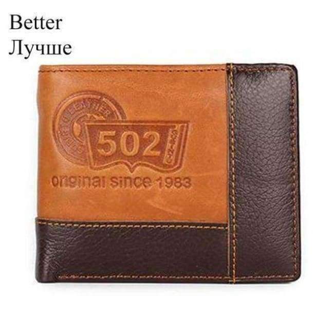 Planet Gates GUBINTU Genuine Leather Men Wallets Coin Pocket Zipper Real Men's Leather Wallet with Coin High Quality Male Purse cartera