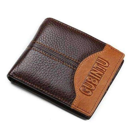 Planet Gates Type4 GUBINTU Genuine Leather Men Wallets Coin Pocket Zipper Real Men's Leather Wallet with Coin High Quality Male Purse cartera