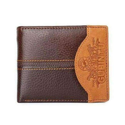 Planet Gates Type5 GUBINTU Genuine Leather Men Wallets Coin Pocket Zipper Real Men's Leather Wallet with Coin High Quality Male Purse cartera