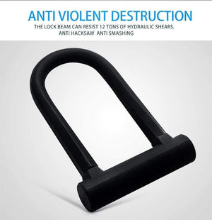 Planet Gates U Lock Black Bicycle U Lock Anti-theft MTB Road Mountain Bike Lock Bicycle Accessories U-Locks Cycling Steel Security Bike Locks