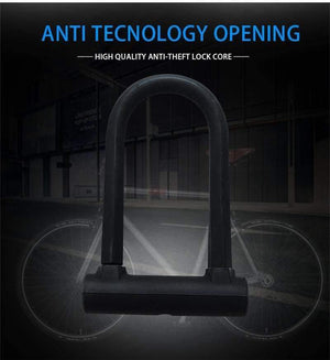 Planet Gates U Lock Black Bicycle U Lock Anti-theft MTB Road Mountain Bike Lock Bicycle Accessories U-Locks Cycling Steel Security Bike Locks