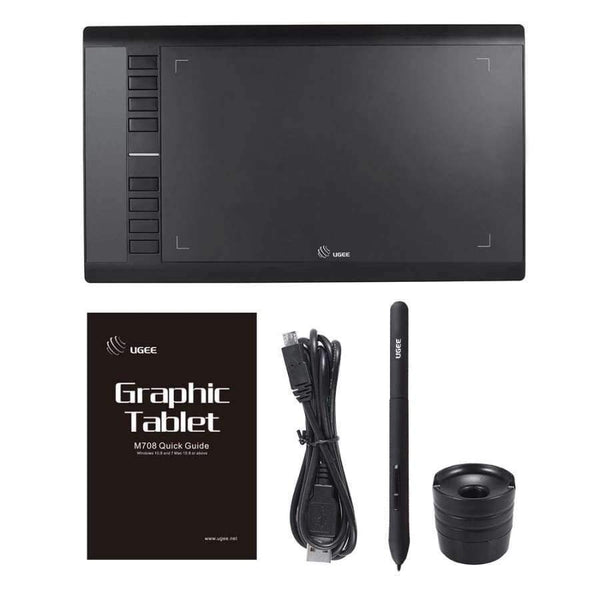 Planet Gates Ugee  M708 Black / China UGEE M708 Upgrades Graphic Tablet Digital Drawing Tablet Electronic Art Drawing Board 10x6 inch Active Area 8192 Level