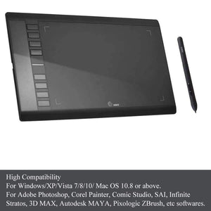 Planet Gates Ugee  M708 Black / China UGEE M708 Upgrades Graphic Tablet Digital Drawing Tablet Electronic Art Drawing Board 10x6 inch Active Area 8192 Level