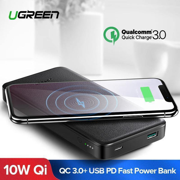 Planet Gates Ugreen 10000mAh Qi Wireless Charger Power Bank 18W USB PD Powerbank For iPhone X 8 Macbook Samsung S9 External Battery Poverbank