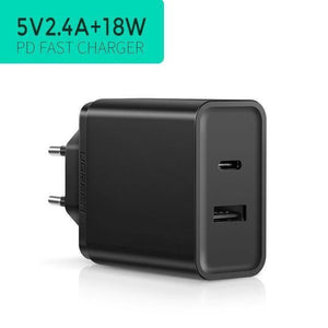 Planet Gates Ugreen 18W Type C PD Fast USB Charger for iPhone X 8 XS XR PD Quick Charger 5V 2.4A Phone Charger for Samsung Xiaomi Charger