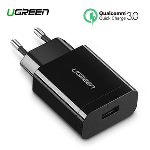 Planet Gates Ugreen  18W USB Charger Quick Charge 3.0 Mobile Phone Charger for iPhone Fast QC 3.0 PD Charger for Huawei Samsung Galaxy S9+