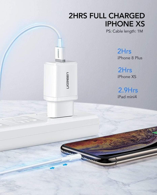 Planet Gates Ugreen 5V2.1A USB Charger MFi USB Cable for iPhone Xs Max XR Mobile Phone Charger for iPhone X 8 7 Wall Phone Charger for ipad