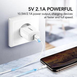 Planet Gates Ugreen 5V2.1A USB Charger MFi USB Cable for iPhone Xs Max XR Mobile Phone Charger for iPhone X 8 7 Wall Phone Charger for ipad