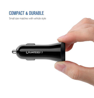 Planet Gates Ugreen Car USB Charger Quick Charge 3.0 Mobile Phone Charger Dual USB Fast QC 3.0 Car Charger for Samsung Xiaomi Tablet Charger