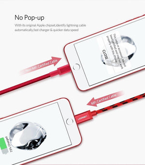 Planet Gates Ugreen for iPhone Cable Lightning to USB Cable for iPhone 8 Xs Max XR 7 Fast Charging Cable Mobile Phone Cable USB Charger Cord