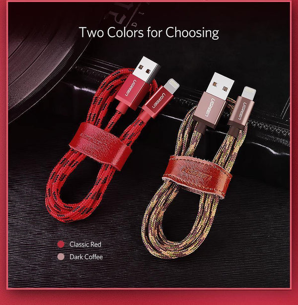 Planet Gates Ugreen for iPhone Cable Lightning to USB Cable for iPhone 8 Xs Max XR 7 Fast Charging Cable Mobile Phone Cable USB Charger Cord