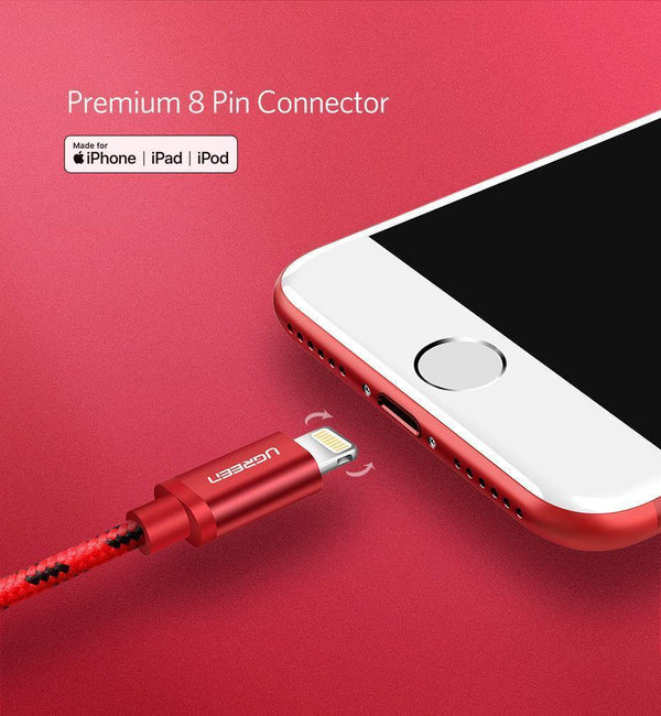 Planet Gates Ugreen for iPhone Cable Lightning to USB Cable for iPhone 8 Xs Max XR 7 Fast Charging Cable Mobile Phone Cable USB Charger Cord