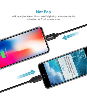 Planet Gates Ugreen MFi USB Cable for iPhone Xs Max 7 Plus 2.4A Fast Charging Lightning Cable for iPhone 6 USB Data Cable Phone Charger Cable