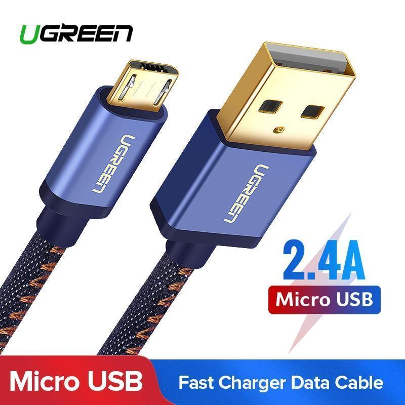 Planet Gates Ugreen Micro USB Charging Cable for Xiaomi Note 2.4A Fast Charger Mobile Phone USB Cable for Samsung S7 Huawei Android USB Cord