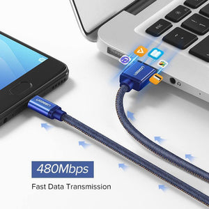 Planet Gates Ugreen Micro USB Charging Cable for Xiaomi Note 2.4A Fast Charger Mobile Phone USB Cable for Samsung S7 Huawei Android USB Cord