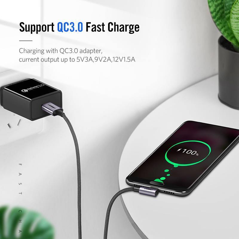 Planet Gates China / Black / 1m Ugreen Nylon USB C Cable 90 Degree Fast Charger USB Type C Cable for Xiaomi Mi 8 Samsung Galaxy S9 Plus Mobile Phone USB-C Cord