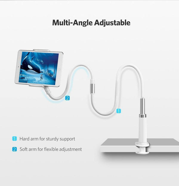 Planet Gates Ugreen Phone Holder Stand for iPhone 8X 360 Rotation Long Arm Mobile Phone Holder for iPad Tablets 3.7-10.6 inches Lazy Holders