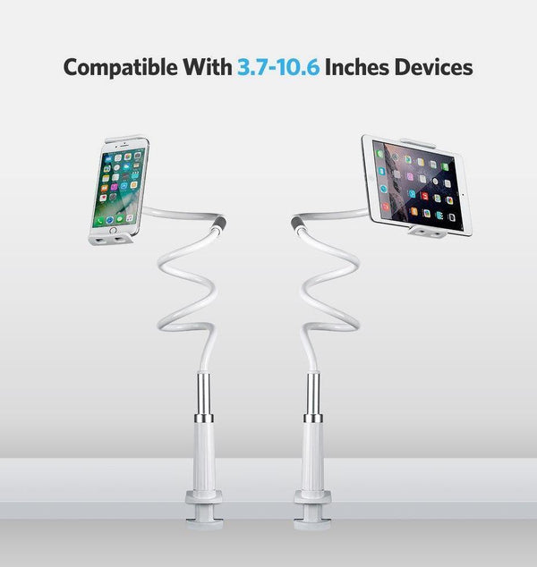 Planet Gates Ugreen Phone Holder Stand for iPhone 8X 360 Rotation Long Arm Mobile Phone Holder for iPad Tablets 3.7-10.6 inches Lazy Holders