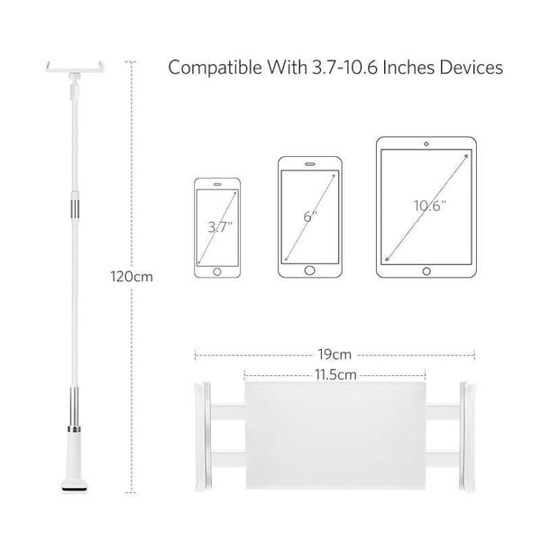 Planet Gates Ugreen Phone Holder Stand for iPhone 8X 360 Rotation Long Arm Mobile Phone Holder for iPad Tablets 3.7-10.6 inches Lazy Holders