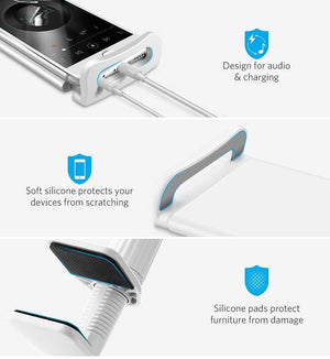 Planet Gates Ugreen Phone Holder Stand for iPhone 8X 360 Rotation Long Arm Mobile Phone Holder for iPad Tablets 3.7-10.6 inches Lazy Holders