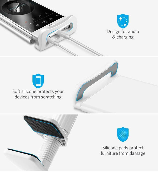 Planet Gates Ugreen Phone Holder Stand for iPhone 8X 360 Rotation Long Arm Mobile Phone Holder for iPad Tablets 3.7-10.6 inches Lazy Holders