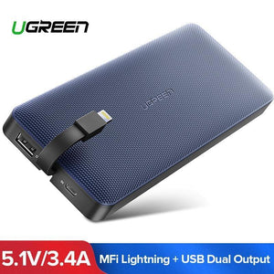 Planet Gates Ugreen Power Bank 10000mAh For iPhone X 7 Xiaomi External Battery Pack Powerbank For USB iPhone Cable Portable Charger Poverbank