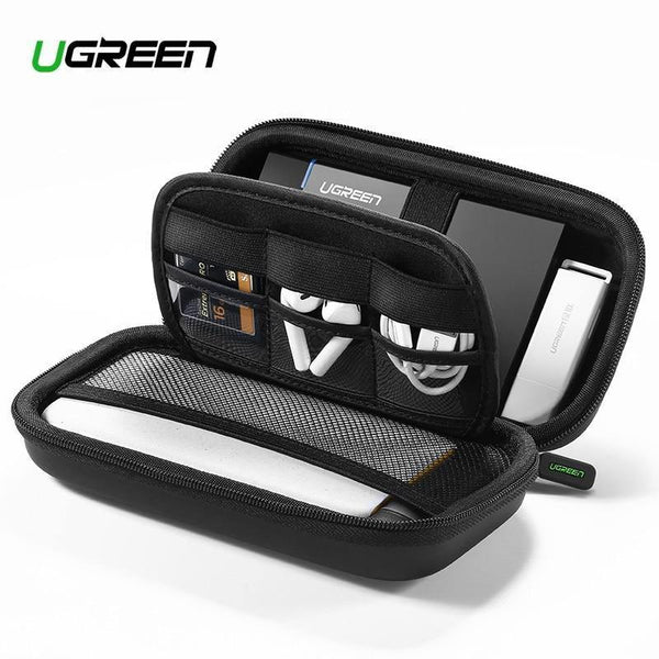 Planet Gates Ugreen Power Bank Case Hard Case Box for 2.5 Hard Drive Disk USB Cable External Storage Carrying SSD HDD Case