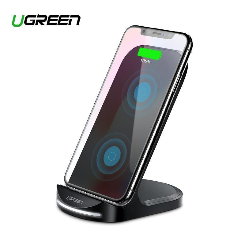 Planet Gates Ugreen Qi Wireless Charger for iPhone X XS XR 8 Samsung S9 S8 10W Fast Wireless Charging Dock Station for Xiaomi Phone Charger