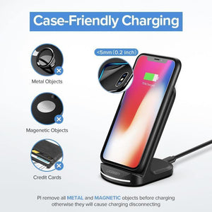Planet Gates Ugreen Qi Wireless Charger for iPhone X XS XR 8 Samsung S9 S8 10W Fast Wireless Charging Dock Station for Xiaomi Phone Charger