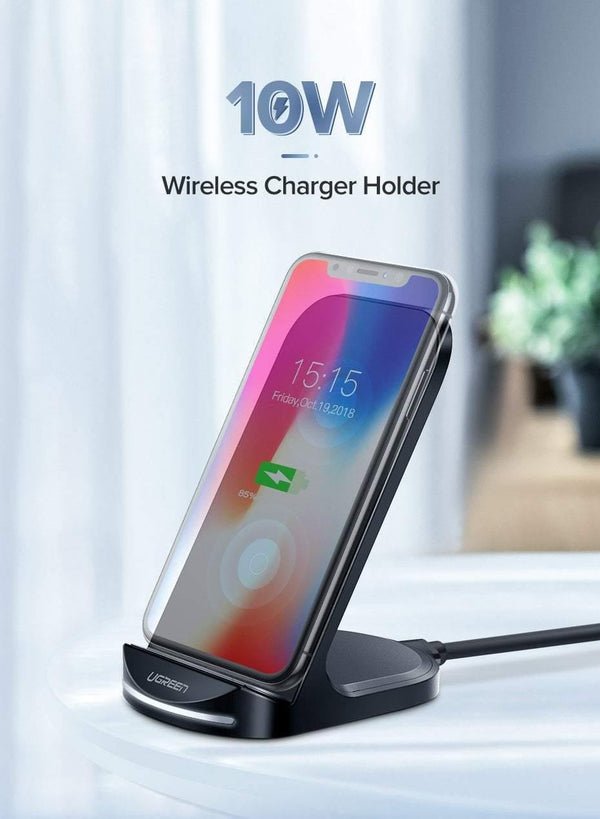 Planet Gates Ugreen Qi Wireless Charger for iPhone X XS XR 8 Samsung S9 S8 10W Fast Wireless Charging Dock Station for Xiaomi Phone Charger