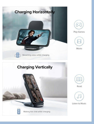 Planet Gates Ugreen Qi Wireless Charger for iPhone X XS XR 8 Samsung S9 S8 10W Fast Wireless Charging Dock Station for Xiaomi Phone Charger