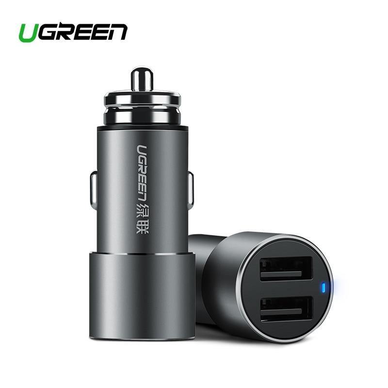 Planet Gates Ugreen USB Car Charger for Xiaomi Mini Dual Car-Charger 3.6A Universal Fast Mobile Phone Charger for iPhone X 8 7 6S Car Charger