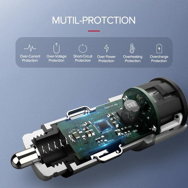 Planet Gates Ugreen USB Car Charger for Xiaomi Mini Dual Car-Charger 3.6A Universal Fast Mobile Phone Charger for iPhone X 8 7 6S Car Charger