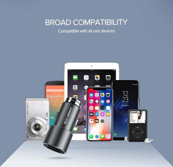 Planet Gates Ugreen USB Car Charger for Xiaomi Mini Dual Car-Charger 3.6A Universal Fast Mobile Phone Charger for iPhone X 8 7 6S Car Charger