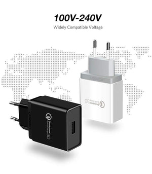 Planet Gates Ugreen USB Charger 18W Quick Charge 3.0 Mobile Phone Charger for iPhone Fast QC 3.0 Charger for Huawei Samsung Galaxy S9+ S8+