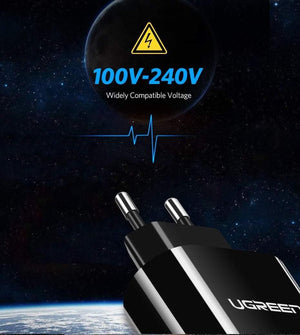 Planet Gates Ugreen USB Charger 3.4A 17W for iPhone 8 X 7 6 iPad Smart USB Wall Charger for Samsung Galaxy S9 LG G5 Dual Mobile Phone Charger