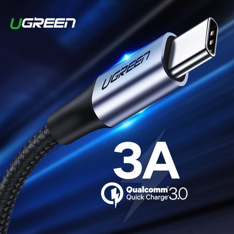 Planet Gates Ugreen USB Type C Cable USB C Fast Charging Data Cable for Samsung Galaxy S9 S8 Plus Mobile Phone Charger Cable for Xiaomi Mi 8