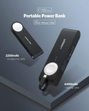 Planet Gates Ugreen Wireless Charger Power Bank 4400mAh for Apple Watch 4/3/2 iPhone X 8 External Battery Charger for Mobile Phones Poverbank