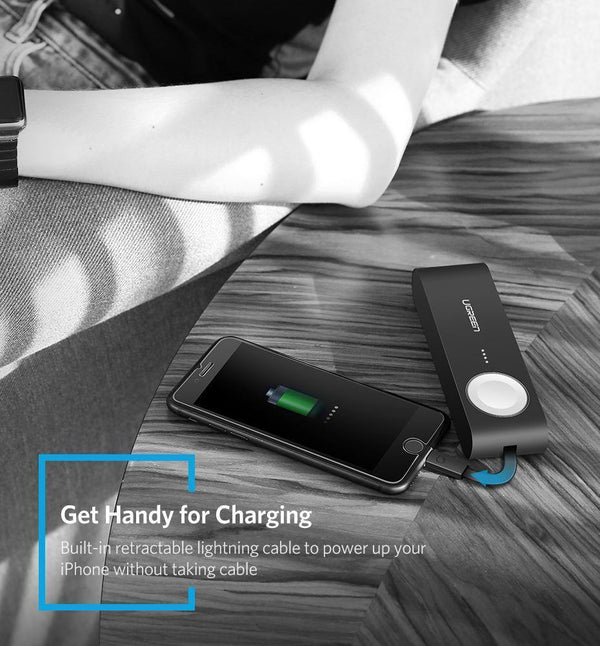 Planet Gates Ugreen Wireless Charger Power Bank 4400mAh for Apple Watch 4/3/2 iPhone X 8 External Battery Charger for Mobile Phones Poverbank