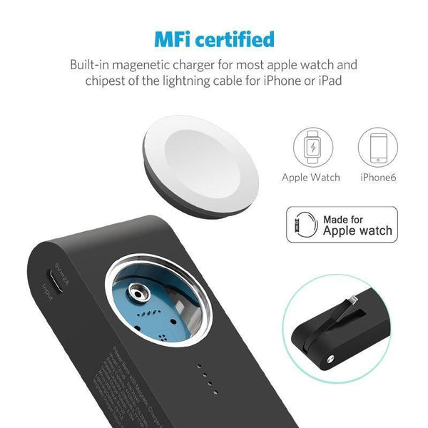 Planet Gates Ugreen Wireless Charger Power Bank 4400mAh for Apple Watch 4/3/2 iPhone X 8 External Battery Charger for Mobile Phones Poverbank